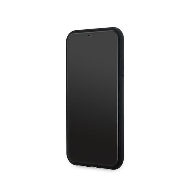 DKNY Nahkaruutukuvioinen Mono Pattern MagSafe - iPhone 11 -kotelo (musta)