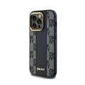 Pikkukuva 2 / 8: DKNY Nahkaruutukuvioinen Mono Pattern MagSafe - iPhone 14 Pro -kotelo (musta)