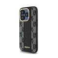 Pikkukuva 2 / 8: DKNY Nahkaruutukuvioinen Mono Pattern MagSafe - iPhone 15 Pro -kotelo (musta)