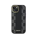 Pikkukuva 3 / 8: DKNY Nahkaruutukuvioinen MagSafe-suojakuori, yksikuvioinen kuviointi - iPhone 15 Plus / 14 Plus -kotelo (musta)