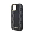 Pikkukuva 6 / 8: DKNY Nahkaruutukuvioinen MagSafe-suojakuori, yksikuvioinen kuviointi - iPhone 15 Plus / 14 Plus -kotelo (musta)
