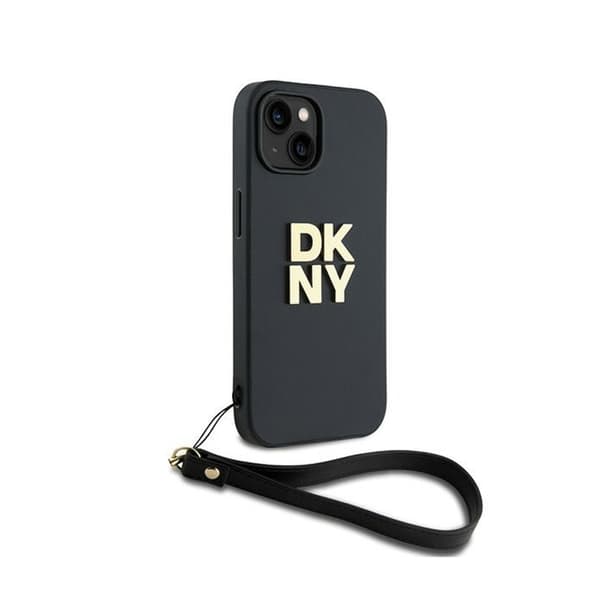 DKNY-ranneke Stock Logolla - iPhone 14 / 15 / 13 -kotelo (musta)