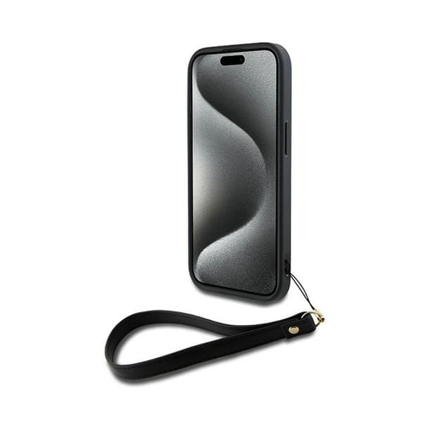 DKNY-ranneke Stock Logolla - iPhone 14 / 15 / 13 -kotelo (musta)