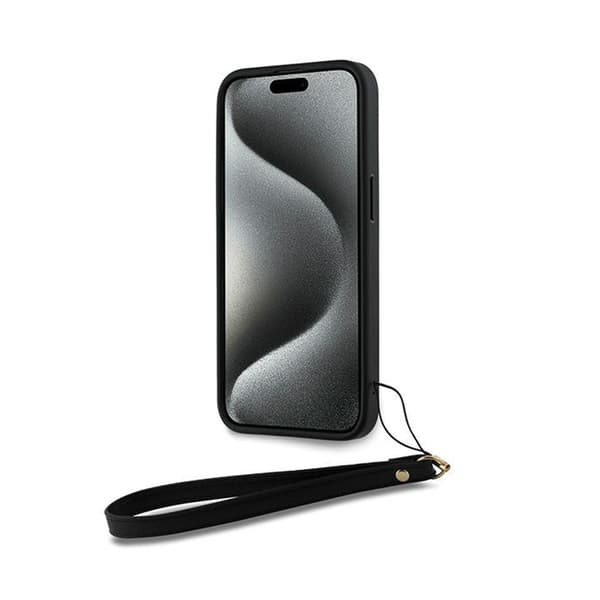 DKNY-ranneke Stock Logolla - iPhone 15 Pro Max -kotelo (musta)