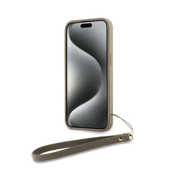 DKNY-ranneke Stock Logo - iPhone 15 Plus -kotelo (beige)
