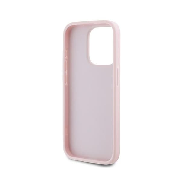 Karl Lagerfeld Diagonal Quilted Script - iPhone 15 Pro cover (lyserød)