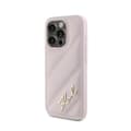 Miniatyrbillede 2 af 8: Karl Lagerfeld Diagonal Quilted Script - iPhone 15 Pro cover (lyserød)