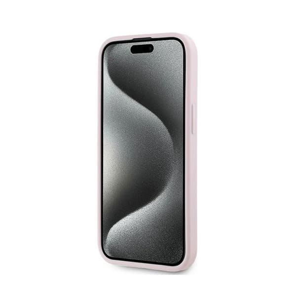 Karl Lagerfeld Diagonal Quilted Script - iPhone 15 / 14 / 13 -suojakuori (vaaleanpunainen)
