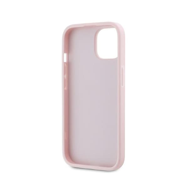 Karl Lagerfeld Diagonal Quilted Script - iPhone 15 / 14 / 13 -suojakuori (vaaleanpunainen)