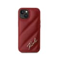 Miniatyrbild 3 av 8: Karl Lagerfeld Diagonal Quilted Script - iPhone 15 / 14 / 13-skal (rött)