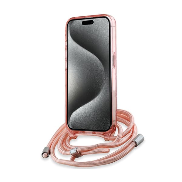 Karl Lagerfeld IML Crossbody Monogram Karl & Choupette Head MagSafe - iPhone 15 Pro cover (lyserød)