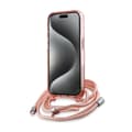 Miniatyrbillede 4 af 7: Karl Lagerfeld IML Crossbody Monogram Karl & Choupette Head MagSafe - iPhone 15 Pro cover (lyserød)