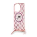 Miniatyrbillede 5 af 7: Karl Lagerfeld IML Crossbody Monogram Karl & Choupette Head MagSafe - iPhone 15 Pro cover (lyserød)