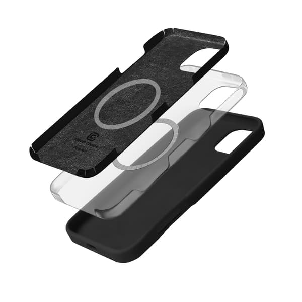 Crong Color Cover Magnetic - iPhone 16 Pro MagSafe -kotelo (musta)