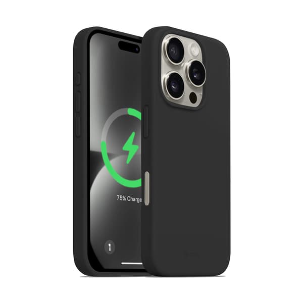 Crong Color Cover Magnetic - iPhone 16 Pro MagSafe -kotelo (musta)