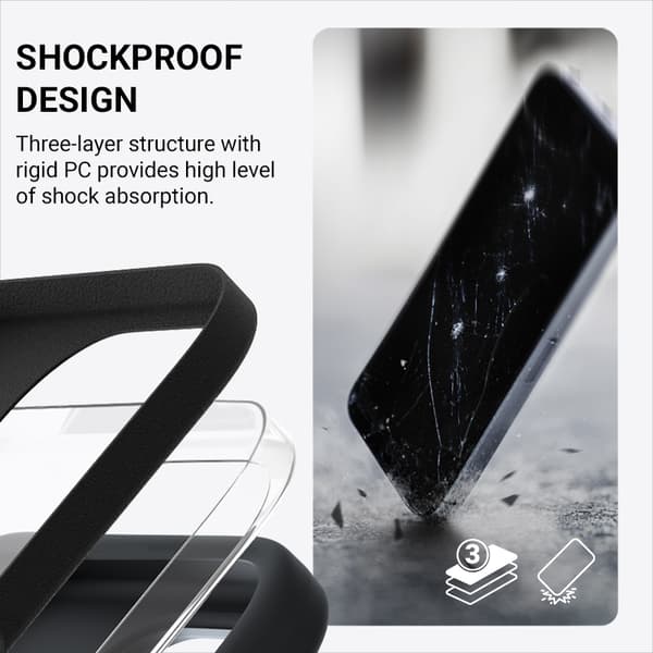 Crong Color Cover Magnetic - iPhone 16 Pro MagSafe -kotelo (musta)