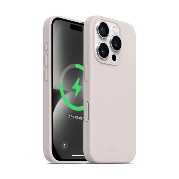 Crong Color Cover Magnetic - iPhone 16 Pro MagSafe -kotelo (hiekanpunainen)