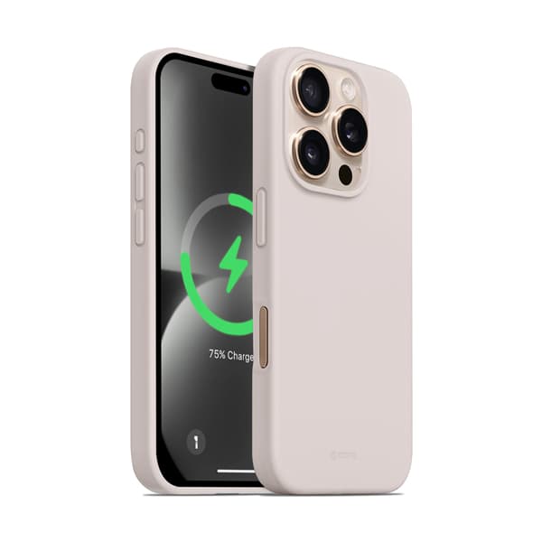 Crong Color Cover Magnetic - iPhone 16 Pro MagSafe -kotelo (hiekanpunainen)