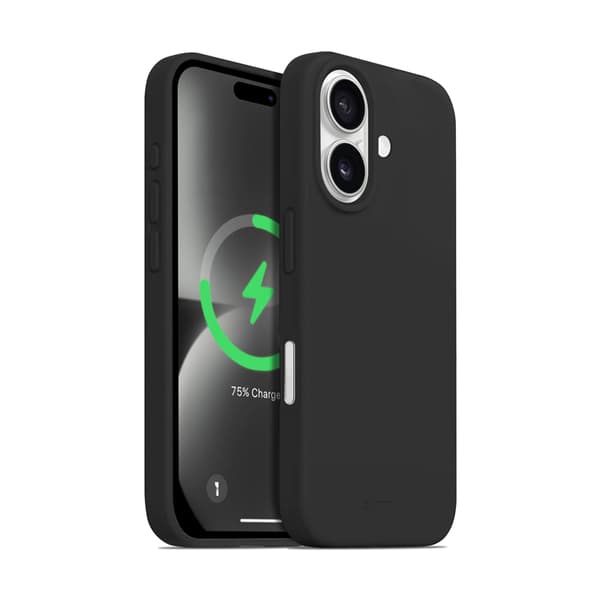 Crong Color Cover Magnetic - iPhone 16 Plus MagSafe -kotelo (musta)