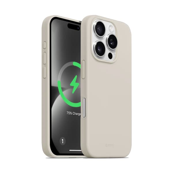 Crong Color Cover Magnetisk - iPhone 16 Pro MagSafe-cover (stenbeige)