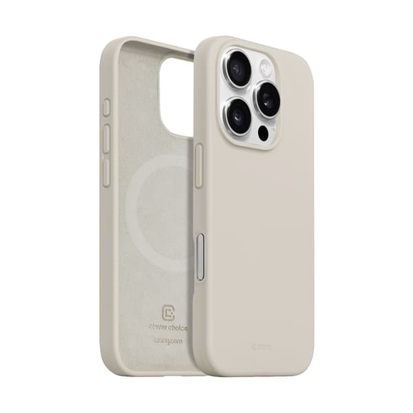 Crong Color Cover Magnetisk - iPhone 16 Pro Max MagSafe-cover (stenbeige)