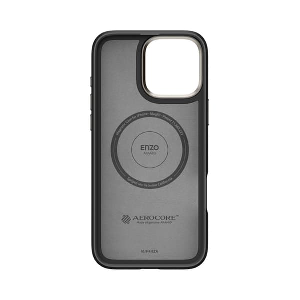 Spigen Enzo Aramid Mag MagSafe - iPhone 16 Pro -suojakuori (Musta / Luonnonvärinen)