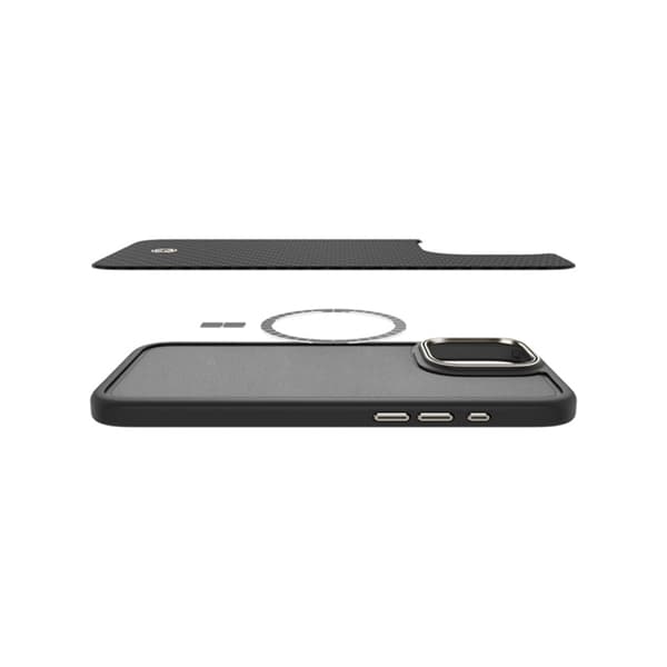 Spigen Enzo Aramid Mag MagSafe - iPhone 16 Pro -suojakuori (Musta / Luonnonvärinen)