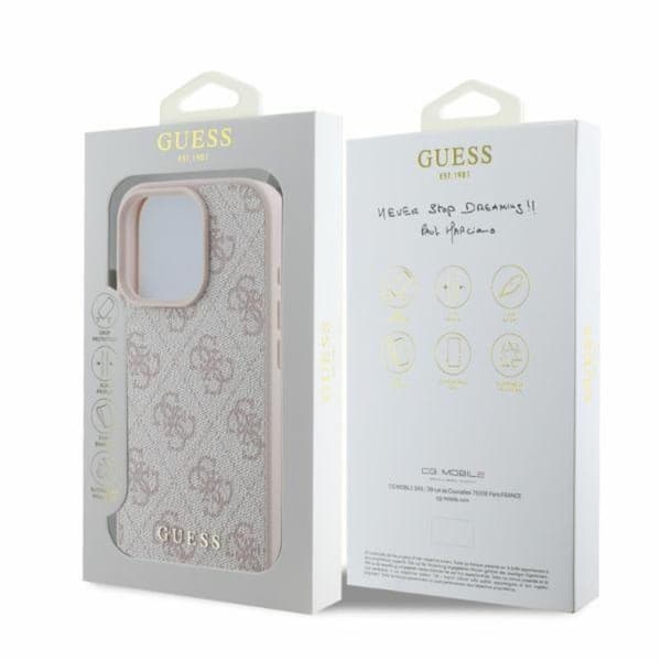 Guess 4G Classic - iPhone 16 Pro-skal (rosa)