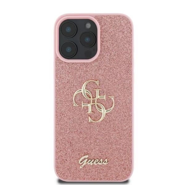 Guess Fixed Glitter Big 4G - iPhone 16 Pro Max cover (lyserød)