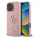Miniatyrbillede 1 af 4: Guess Fixed Glitter Big 4G - iPhone 16 Pro Max cover (lyserød)