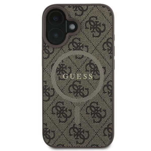 Guess 4G Ring Classic Logo MagSafe - iPhone 16 Plus cover (brun)