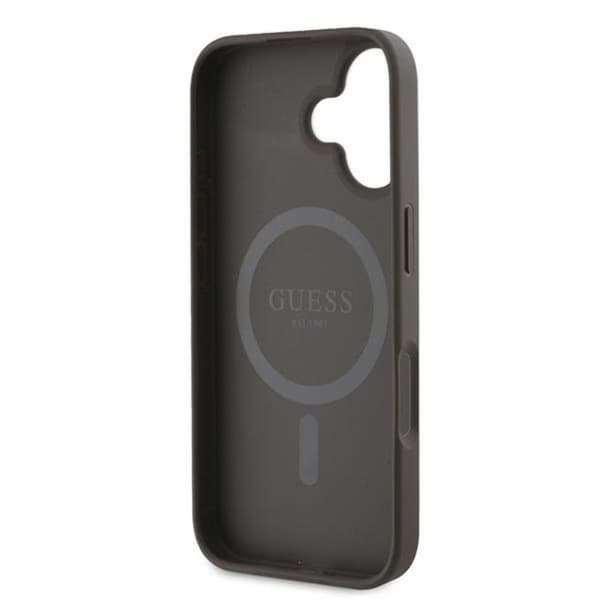 Guess 4G Ring Classic Logo MagSafe - iPhone 16 Plus cover (brun)