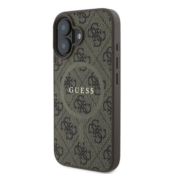 Guess 4G Ring Classic Logo MagSafe - iPhone 16 Plus cover (brun)