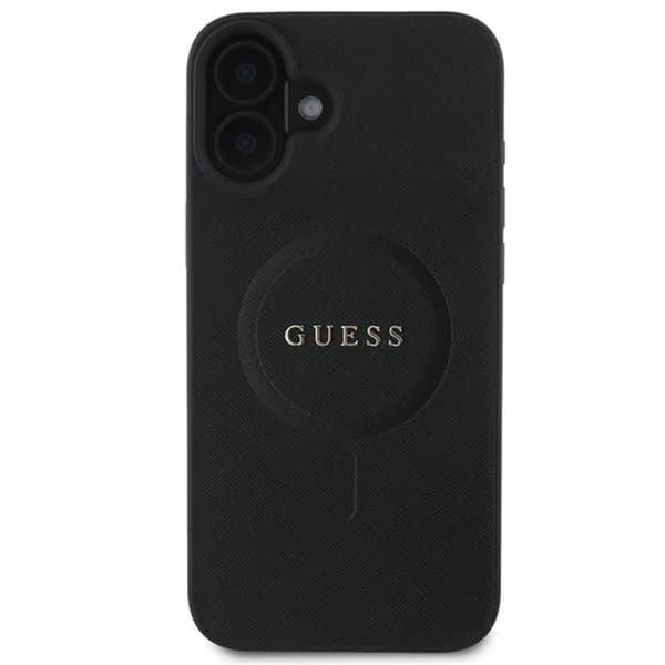 Guess Saffiano Classic Logo MagSafe - iPhone 16 Plus cover (sort)