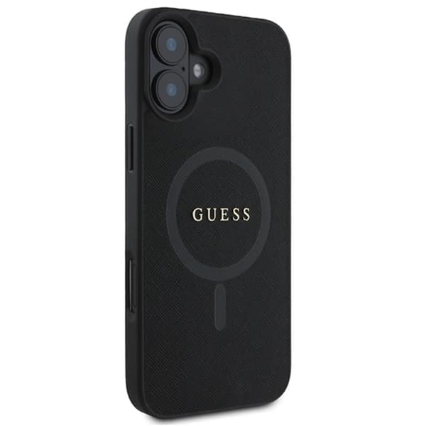 Guess Saffiano Classic Logo MagSafe - iPhone 16 Plus cover (sort)