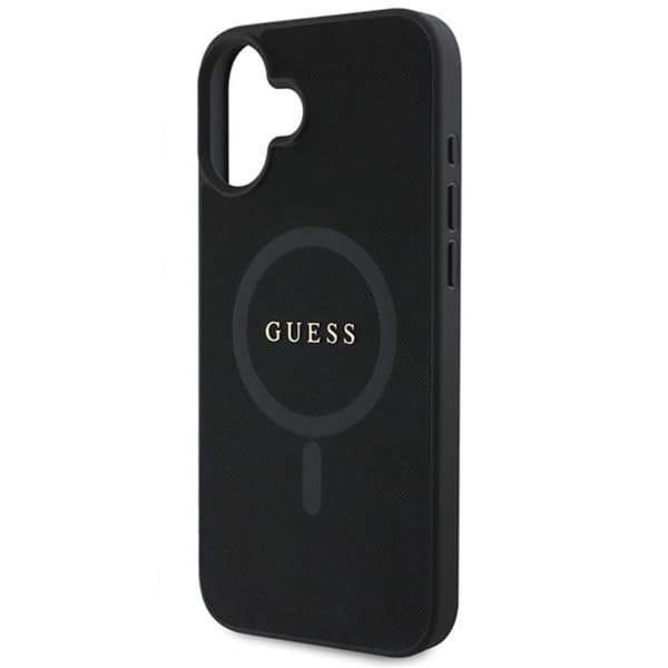 Guess Saffiano Classic Logo MagSafe - iPhone 16 Plus cover (sort)