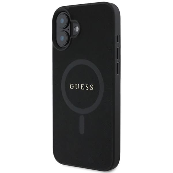 Guess Saffiano Classic Logo MagSafe - iPhone 16 Plus cover (sort)