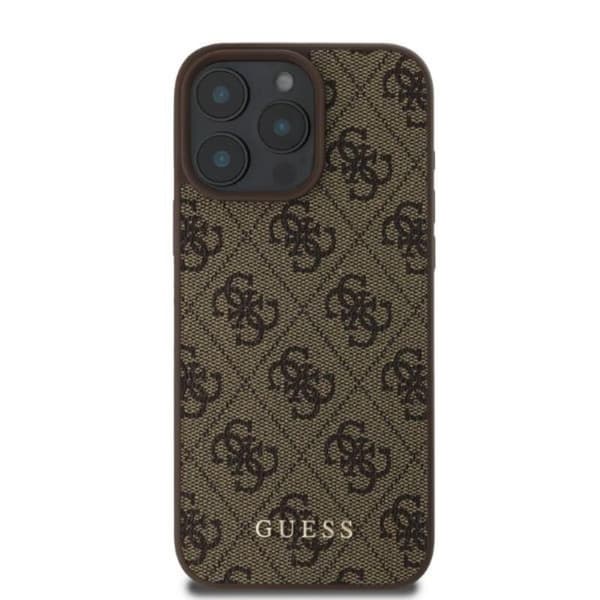 Guess 4G Classic - iPhone 16 Pro -suojakuori (ruskea)