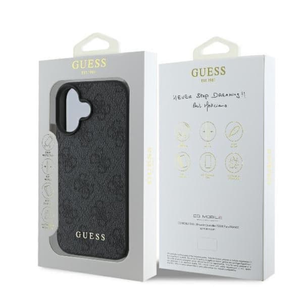 Guess 4G Classic - iPhone 16 Plus -suojakuori (musta)