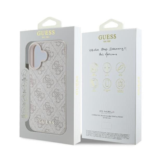 Guess 4G Classic - iPhone 16 Plus -suojakuori (vaaleanpunainen)