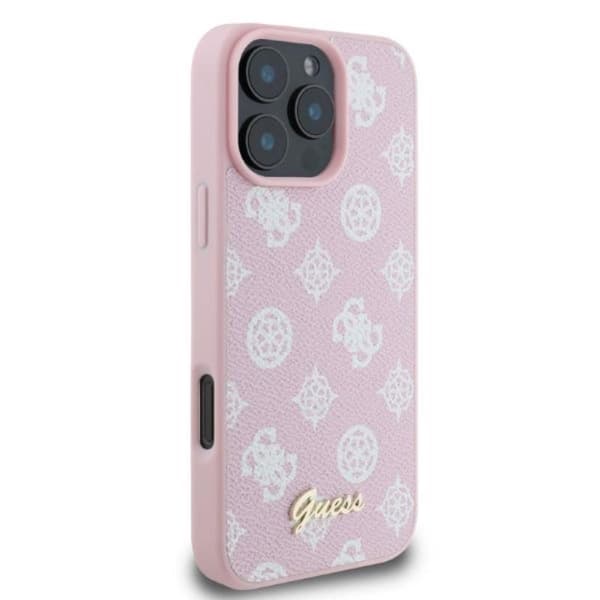 Guess Peony Script MagSafe - iPhone 16 Pro Max-skal (rosa)