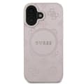 Miniatyrbillede 3 af 8: Guess Saffiano Peony Classic Logo MagSafe - iPhone 16 Plus cover (lyserød)