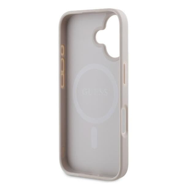 Guess Saffiano Peony Classic Logo MagSafe - iPhone 16 Plus cover (lyserød)