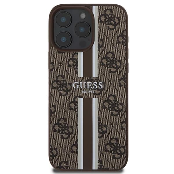 Guess 4G Printed Stripes MagSafe - iPhone 16 Pro Max cover (brun)