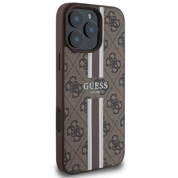 Guess 4G Printed Stripes MagSafe - iPhone 16 Pro Max cover (brun)
