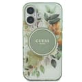 Miniatyrbillede 3 af 8: Guess IML Blomster & Tonal Circle MagSafe - iPhone 16 Plus Etui (Grøn)