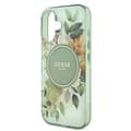 Miniatyrbillede 6 af 8: Guess IML Blomster & Tonal Circle MagSafe - iPhone 16 Plus Etui (Grøn)