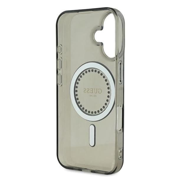 Guess IML Strassilla koristeltu MagSafe - iPhone 16 Plus -suojakuori (musta)
