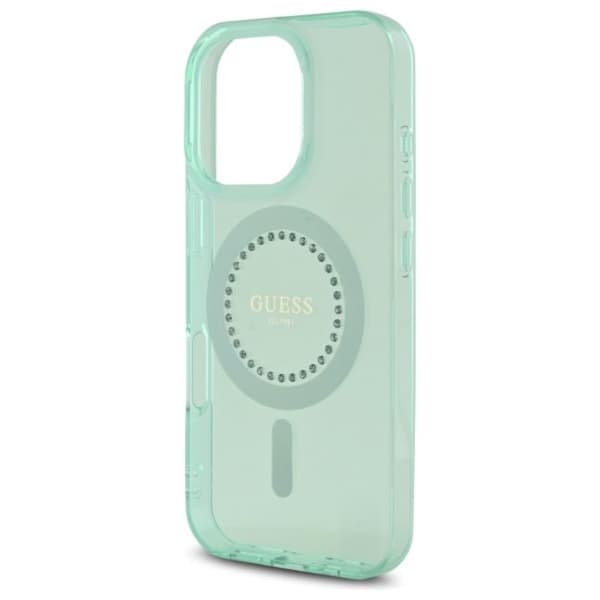 Guess IML Rhinestones MagSafe - iPhone 16 Pro Max cover (grøn)