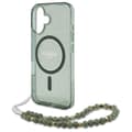 Miniatyrbillede 5 af 6: Guess IML Glitter med perlerem MagSafe - iPhone 16 Plus cover (grøn)